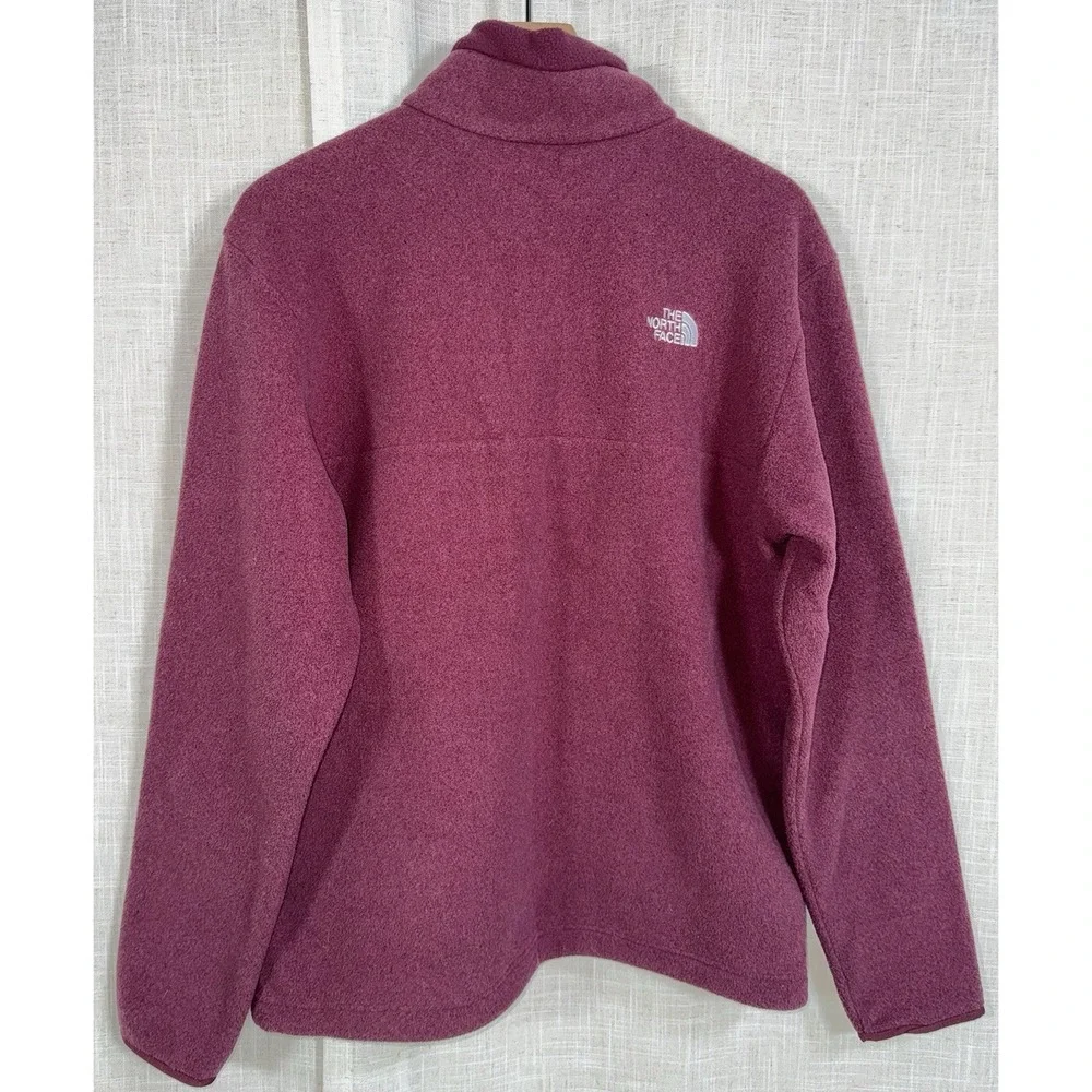 The North Face Men's Sz M Campbell‎ 1/2 Zip Fleece Pullover Jacket Burgundy